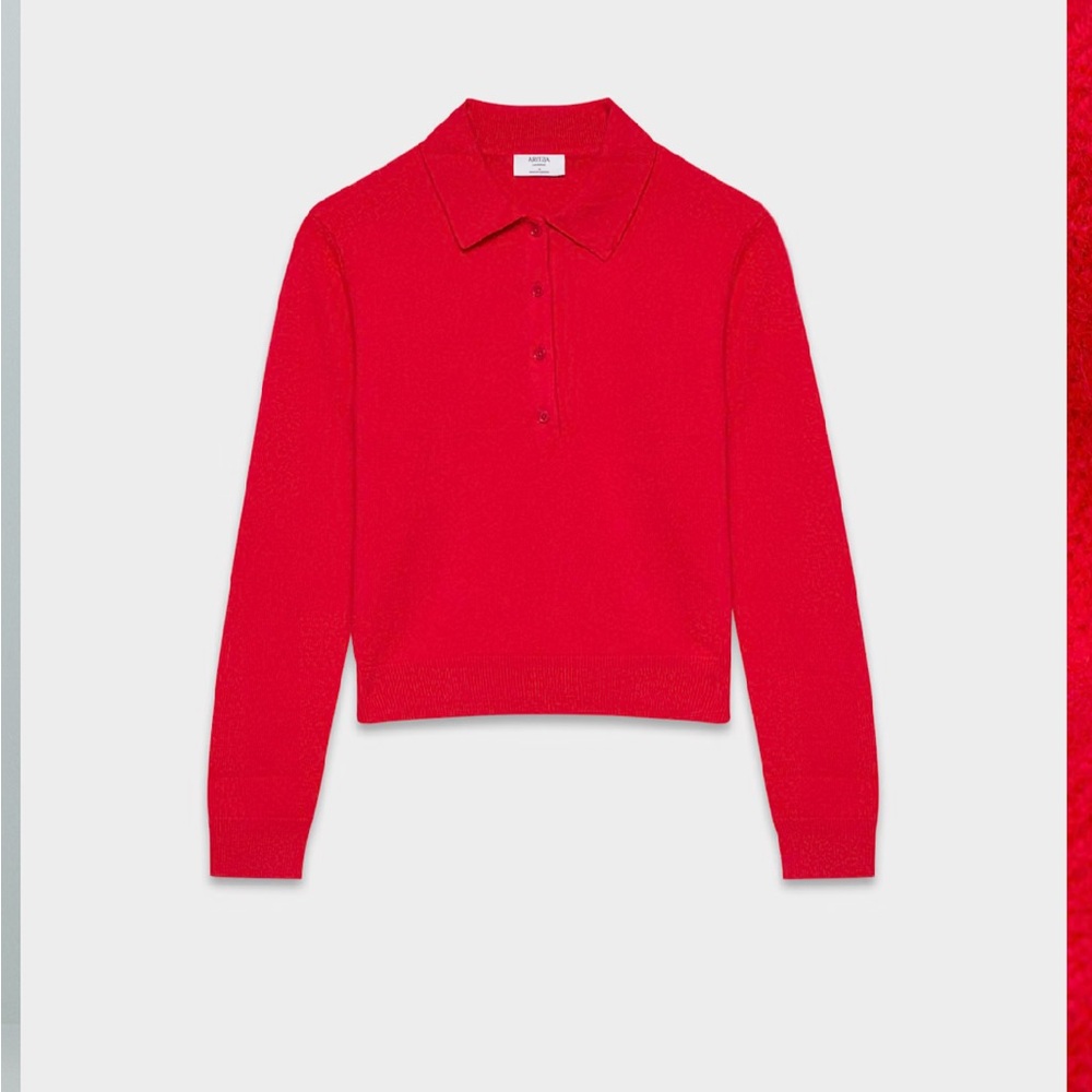 Aritzia Bare Cashmere Polo Sweater